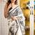 off white woven tussar kantha work all seasons sarees