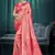 pink color traditional kanjivaram silk blend blend saree with beautiful woven designer