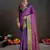 purple color graceful art silk fabric woven jacquard designer saree