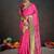 pink color graceful art silk fabric woven jacquard designer saree