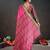 pink color graceful art silk fabric woven jacquard designer saree