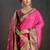 pink color graceful art silk fabric woven jacquard designer saree