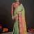 green color graceful art silk fabric woven jacquard designer saree