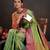 green color graceful art silk fabric woven jacquard designer saree