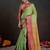 green color graceful art silk fabric woven jacquard designer saree