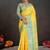 yellow color graceful art silk fabric woven jacquard designer saree