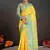 yellow color graceful art silk fabric woven jacquard designer saree