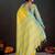 yellow color graceful art silk fabric woven jacquard designer saree