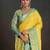 yellow color graceful art silk fabric woven jacquard designer saree