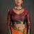 orange color graceful art silk fabric woven jacquard designer saree