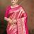 rani pink color kanjivaram silk blend fabric woven designer graceful partywear saree