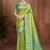 green color kanjivaram silk blend fabric woven designer graceful partywear saree