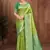 green color kanjivaram silk blend fabric woven designer graceful partywear saree