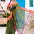 green hand woven cotton bengal handloom all seasons sarees
