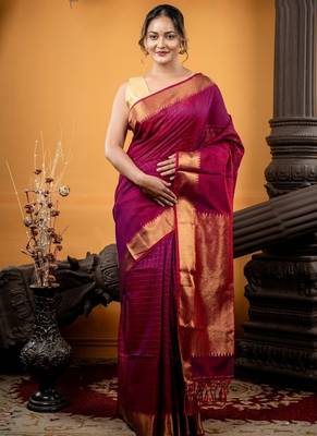 multicolor hand woven cotton zari work all seasons sarees 1