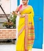 green hand woven cotton bengal handloom all seasons sarees
