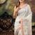 white hand woven silk blend zari work all seasons sarees