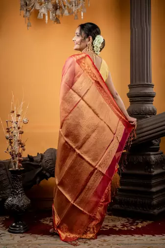multicolor hand woven silk blend cotton zari work all seasons sarees