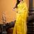 yellow hand woven matka silk blend zari work all seasons sarees