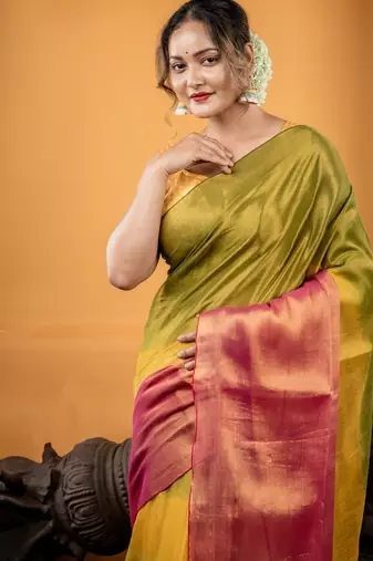 multicolor hand woven linen bengal handloom all seasons sarees
