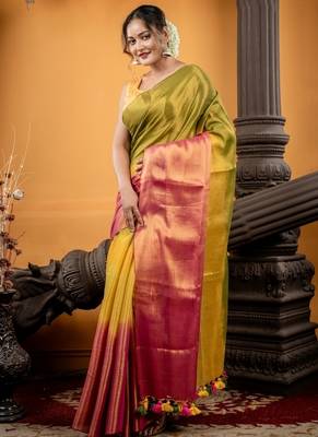 multicolor hand woven linen bengal handloom all seasons sarees 3