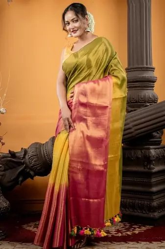 multicolor hand woven linen bengal handloom all seasons sarees
