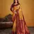 maroon color beautiful art silk fabric woven jacquard designer saree