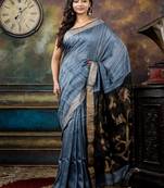 multicolor hand woven silk blend zari work all seasons sarees