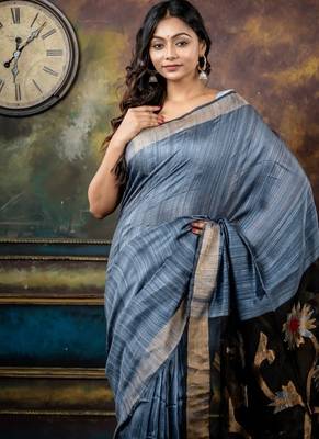 multicolor hand woven silk blend zari work all seasons sarees 2