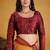 maroon color beautiful art silk fabric woven jacquard designer saree