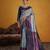 blue color beautiful art silk fabric woven jacquard designer saree