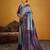 blue color beautiful art silk fabric woven jacquard designer saree