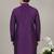 Purple embroidered dupion silk kurta