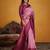 wine color beautiful art silk fabric woven jacquard designer saree