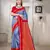 blue art silk blended woven designer ethnic partywear saree