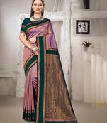 purple color art silk blended woven designer ethnic partywear saree