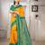 yellow color art silk blended woven designer ethnic partywear saree
