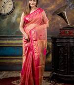 multicolor hand woven silk blend cotton zari work all seasons sarees