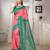 dark peach color art silk blended woven designer ethnic partywear saree