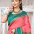 dark peach color art silk blended woven designer ethnic partywear saree