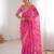 pink color georgette chiffon fabric saree with designer festive looks saree