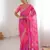 pink color georgette chiffon fabric saree with designer festive looks saree