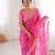 pink color georgette chiffon fabric saree with designer festive looks saree