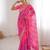 pink color georgette chiffon fabric saree with designer festive looks saree