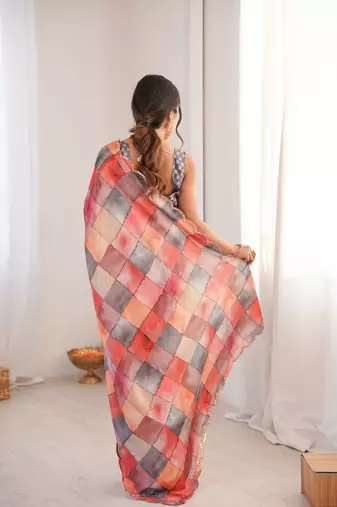 multy chinon digital print smart ethnic saree
