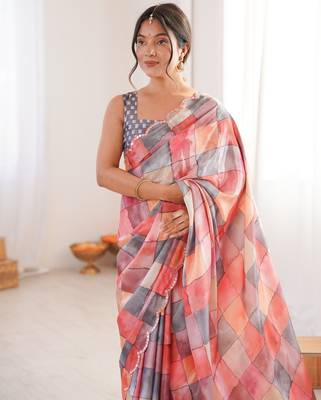 multy chinon digital print smart ethnic saree 3