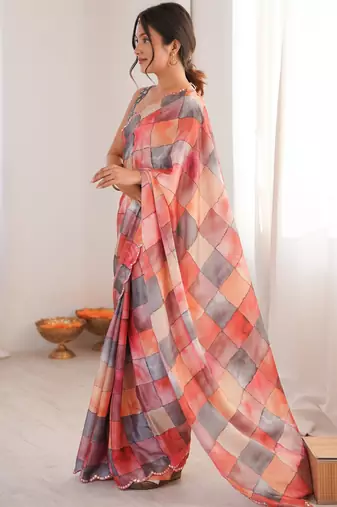 multy chinon digital print smart ethnic saree