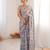 grey color chinon fabric digital print smart ethnic saree