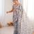 grey color chinon fabric digital print smart ethnic saree