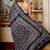 black woven silk blend kantha work all seasons sarees